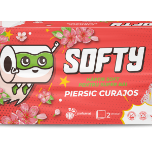 TOILET PAPER SOFTY PEACH 2-PLY, 10 ROLLS, 120 SHEETS - 12M B2B